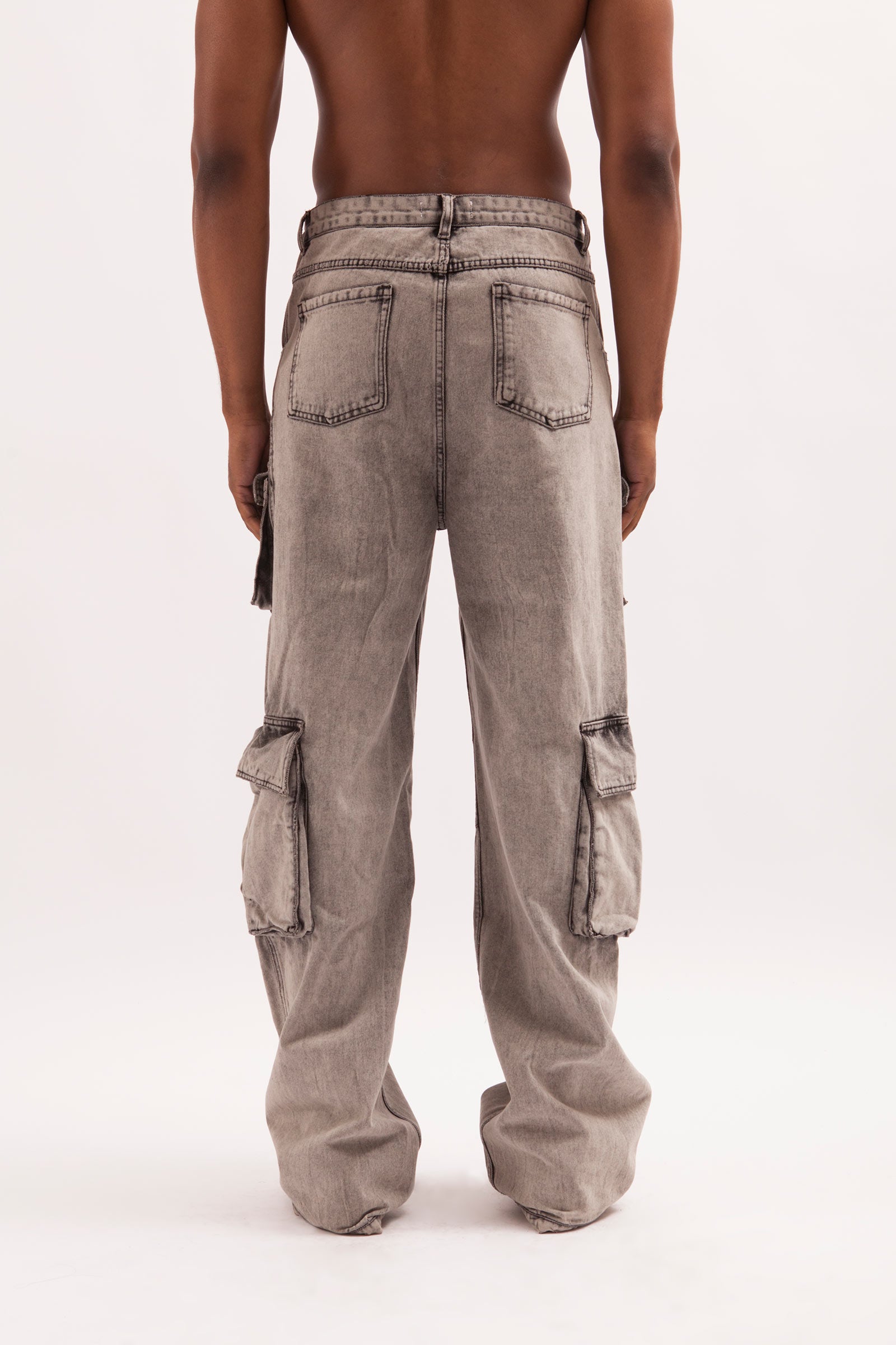 【KOOLOSET】Dyeing Washed Diagonal Cargo Pants TAINTED 90'S UTILITY CARGO PANT - ROOT