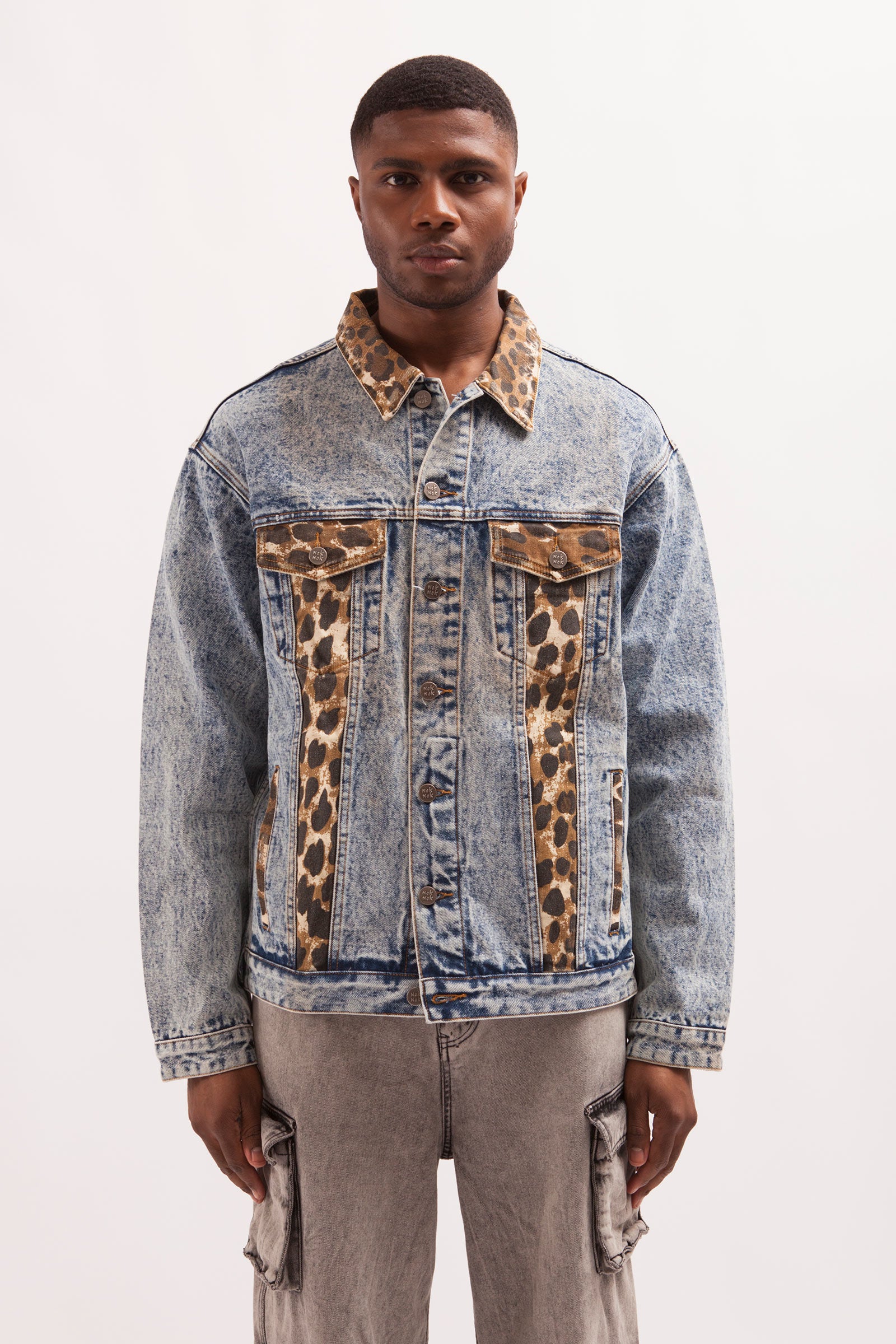 即完 TRUCKER JACKET DENIM LEOPARD デニムジャケット Stussy Trucker Denim Jacket Leopard | Grailed