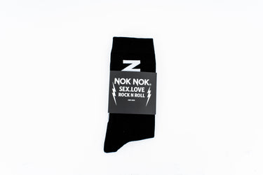 ROCK NOK LOGO BLACK PREMIUM SUSTAINABLE BAMBOO SOCKS