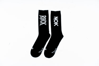 ROCK NOK LOGO BLACK PREMIUM SUSTAINABLE BAMBOO SOCKS