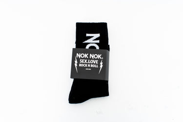 SEX LOVE NOK LOGO BLACK PREMIUM COTTON RIB SOCKS