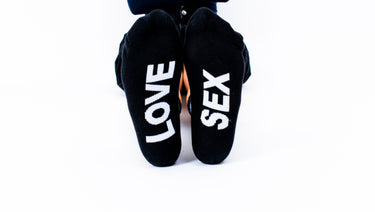 SEX LOVE NOK LOGO BLACK & WHITE PREMIUM COTTON RIB SOCKS