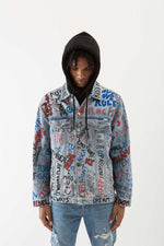 VOODOO KING - HAND PAINTED INDIGO DENIM JACKET